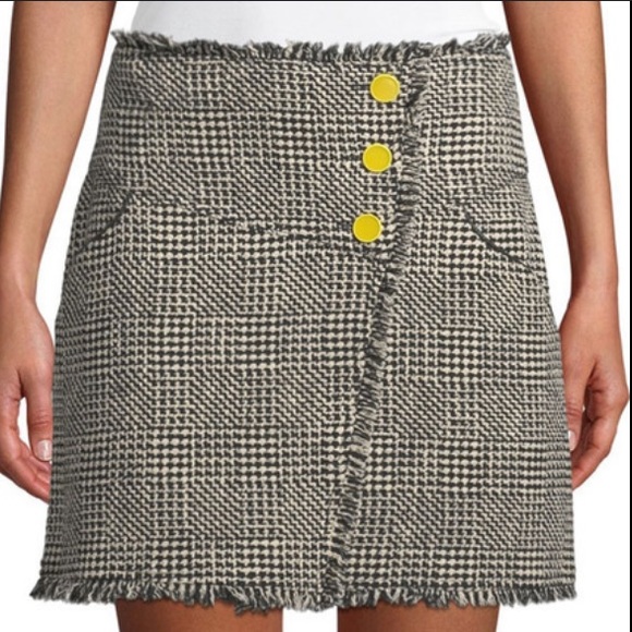 COPY - Tanya Taylor Monti Tweed Fringe Mini Skirt - Picture 1 of 7